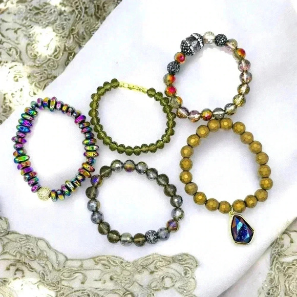 ๐๏ธ5pc Boho Chic Handmade Beaded Stackable Stretchy Trendy Bracelet Set ๐ฟ - Picture 9 of 15